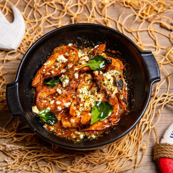 Creveti Saganaki